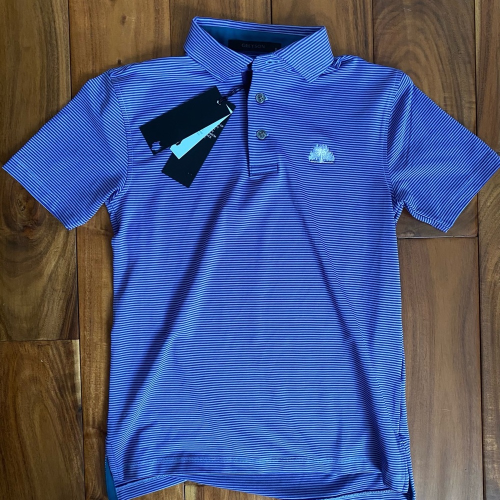 Greyson Boy's Performance Short Sleeve Polo Size L Large- NEW